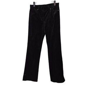 DKNY black velvet straight leg pants.  Size 8